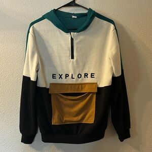Shein “Explorer” hoodie with pouch pocket